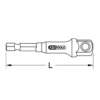 Adaptateur porte-douilles ¼”, ½” - Kstools