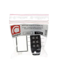 Boitier porte fusible, 4 positions, fusibles plats - Restagraf