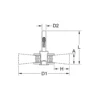 Brosse circulaire, acier, 0.3 mm, Ø80 mm - KSTOOLS