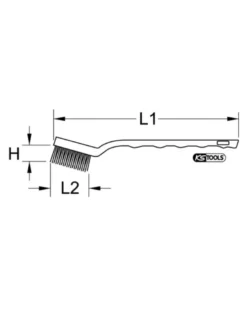 Brosse laiton, pour bougie, (201.2316), 170 mm - KSTOOLS
