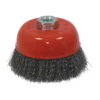 Brosse métallique, conique, M14, d.100mm ​- Sodise