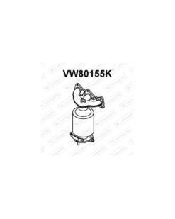 Catalyseur en coude VENEPORTE Ref : VW80155K