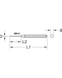 Chasse goupille, cylindrique, extra-long, Ø4mm, L.200mm - Kstools