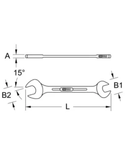 Clé à fourche, 22x24mm (517.0114) - KS Tools