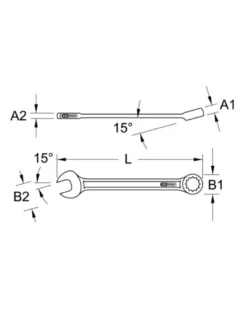 Clé mixte, 1/4”, 922.0051 - KSTOOLS