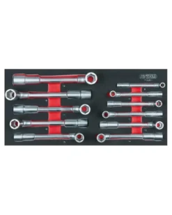 Clé à pipe débouchée, 6 pans, 11pcs - Kstools