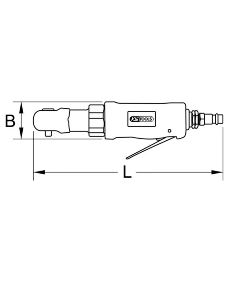 Clé à rochet, pneumatique, 1/2, SLIMPOWER - Kstools