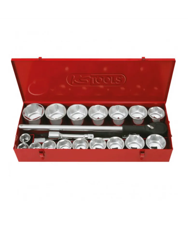 Coffret cliquet avec douilles 1" (911.0822) - KS TOOLS