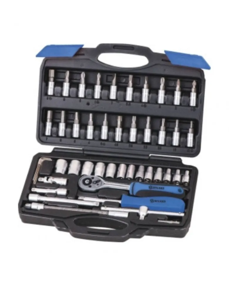 Coffret de douilles 1/4", 46 pièces - SODISE