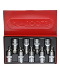 Coffret de douilles, ULTIMATE TORX percé ½”, T20 à T60 - Kstools