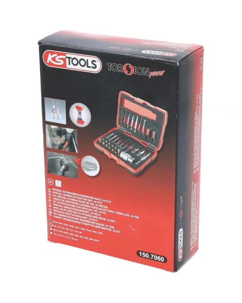 Coffret d'embouts d'extraction pour vis TORX® (34pcs) - KSTOOLS