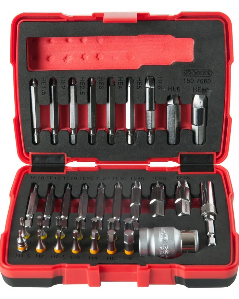 Coffret d'embouts d'extraction pour vis TORX® (34pcs) - KSTOOLS