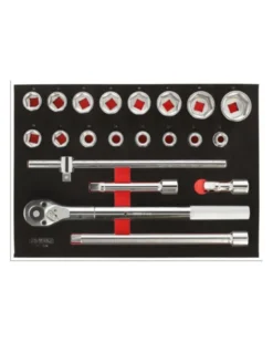 Coffret douille, accessoires, 3/4", 21 pièces (711.1034) - KS Tools
