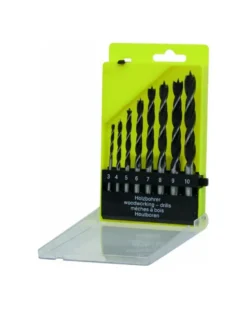 Coffret mèches à bois, 8 pcs, 3 à 10mm - Sodise