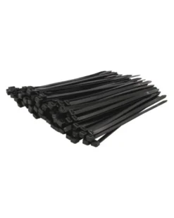 Colliers de serrage, noir, 100pcs - Sodise