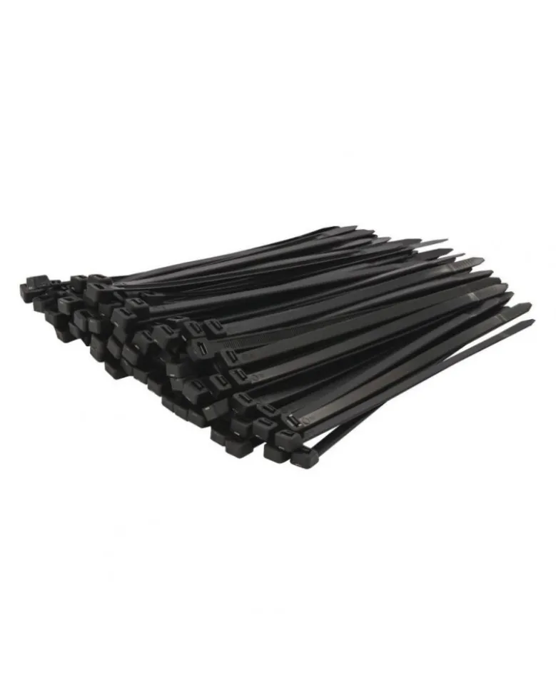 Colliers de serrage, noir, 100pcs - Sodise