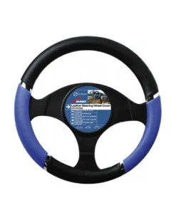 Couvre volant PVC speed bleu-noir - Car +