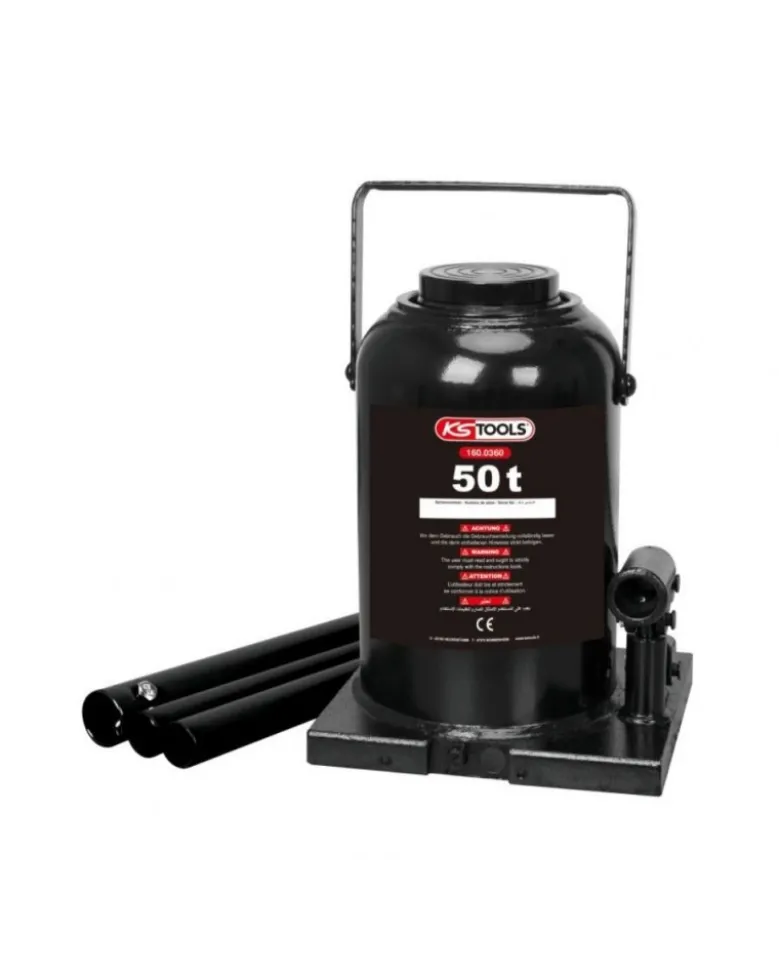 Cric bouteille hydraulique, 50 tonnes - KS TOOLS