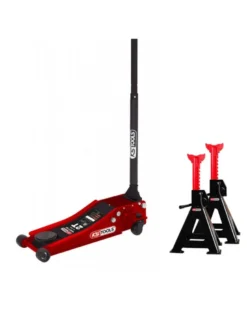 Cric hydraulique extra bas RACING 2T avec chandelles x2 2T - KSTOOLS