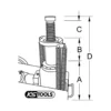 Cric hydropneumatique, 22T, 160.0730 - KSTOOLS