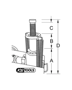 Cric hydropneumatique, 22T, 160.0730 - KSTOOLS