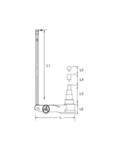 Cric hydropneumatique, 60t/40t/22t/11t, 0.8-1.2 Mpa - KS TOOLS
