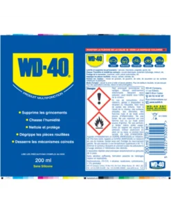 Degrippant, lubrifiant, multifonction, 200 ml - WD40