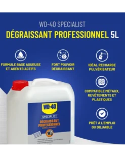 Dégraissant professionnel, formule puissante, 5 litres - WD-40