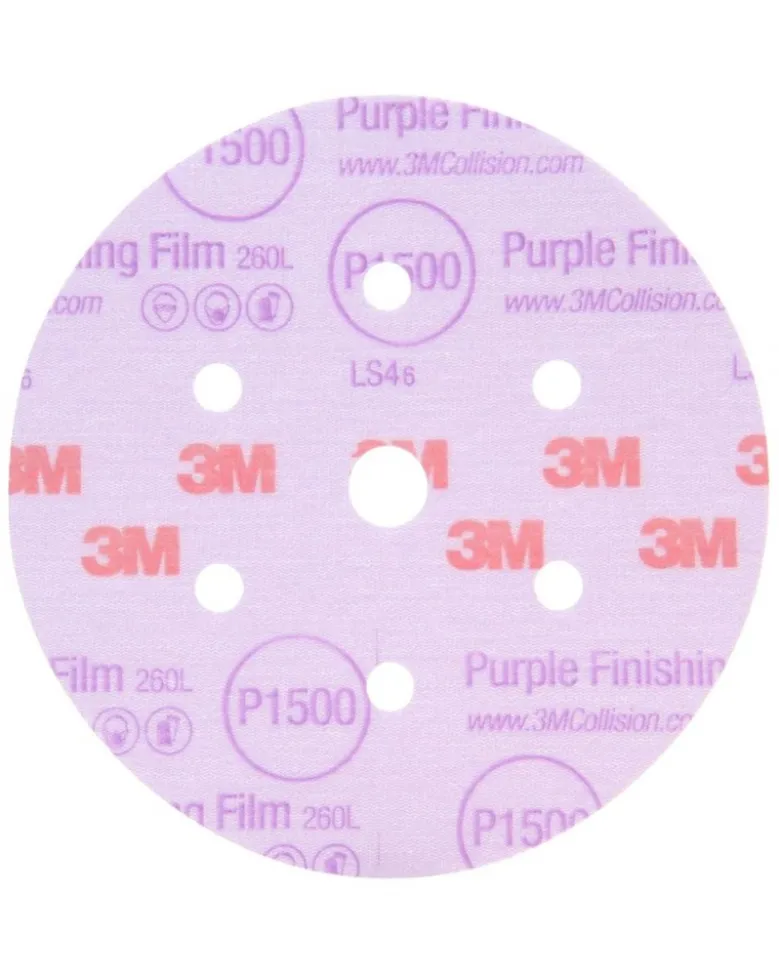 Disque abrasif, finition violet, 260L, 75 mm, non perforé, x50 (30369) - 3M