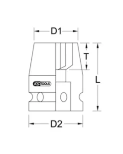 Douille à chocs, 6 pans 1/2'', 14 mm, (515.1014) - KS TOOLS