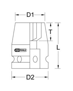 Douille à chocs 6 pans 1/4'', 10 mm, sur carte (515.1546-E)- KS TOOLS