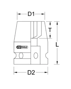 Douille à chocs 6 pans, 1/4'', 6 mm sur carte (515.1542-E) - KS TOOLS