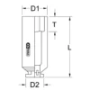 Douille 12 pans, longue, à chocs, 1/2, sur carte (515.0953-E) - KS TOOLS
