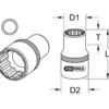 Douille 12 pans 1'', 65 mm - KS TOOLS