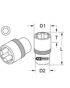 Douille 6 pans ULTIMATE 1/4'', 7 mm (922.1407) - KS TOOLS