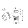 Douille 6 pans ULTIMATE 1/4'', 13 mm (922.1413) - KS TOOLS