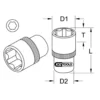 Douille 6 pans ULTIMATE 1/4'', 6 mm (922.1406) - KS TOOLS