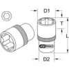 Douille 6 pans ULTIMATE, 1/2'', 12 mm (922.1212) - KS TOOLS