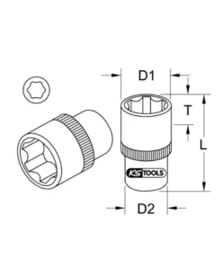 Douille 6 pans ULTIMATE, 1/2'', 30 mm (922.1230) - KS TOOLS