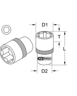Douille 6 pans ULTIMATE 1/4'', 11 mm (922.1411) - KS TOOLS
