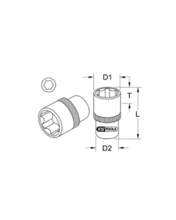 Douille 6 pans ULTIMATE 1/4'', 4,5 mm (922.14045) - KS TOOLS