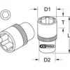 Douille 6 pans ULTIMATE® 3/8'', 18 mm (922.3818) - KS TOOLS