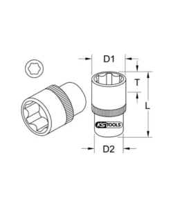 Douille 6 pans ULTIMATE 1/4'', 14 mm (922.1414) - KS TOOLS