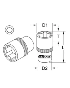 Douille 6 pans ULTIMATE, 1/2'', 29 mm (922.1229) - KS TOOLS