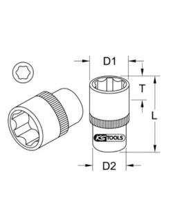 Douille 6 pans ULTIMATE, 1/2'', 28 mm (922.1228) - KS TOOLS