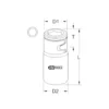 Douille porte-embouts, ULTIMATE® avec anneau, ¼”, 25 mm - KS TOOLS