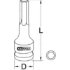 Douille tournevis, à chocs longue Torx, T55, sur carte - KS TOOLS