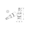 Douille tournevis percé, ULTIMATE® TORX®, ¼”, L.37, T30, (922.1498) - KS TOOLS
