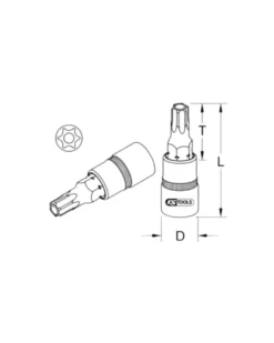 Douille tournevis percé, ULTIMATE® TORX®, ¼”, L.37, T30, (922.1497) - KS TOOLS