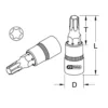 Douille tournevis torx 3/8 , L.50 MM - T25 - KS TOOLS